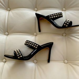 Manolo Blahnik Beautiful Studded Black Heels